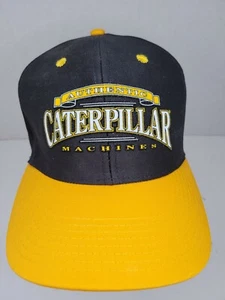 Authentische Caterpillar Machines Vintage lizenzierte schwarz gelb Snapback Mütze sehr schön - Bild 1 von 7