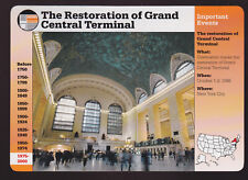 RESTORATION OF GRAND CENTRAL TERMINAL STATION NYC 1998 STORY OF AMERICA CARD