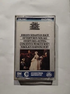 J. S. Bach - Harnoncourt, Concentus Musicus: Overtures 1 & 2 Cassette Tape - Picture 1 of 6