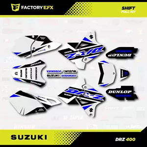 Blue Shift Graphics Kit fits Suzuki DRZ400SM Drz400s drz400 Supermoto DRZ - Foto 1 di 4
