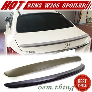 Fit FOR Mercedes Benz W205 C-Class 4D A Type Trunk + OE Type Roof Spoiler 2015up - Bild 1 von 1