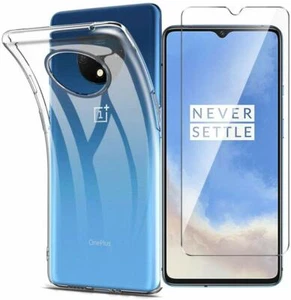 COVER CUSTODIA + PELLICOLA VETRO TEMPERATO PER OnePlus 7T 7 T TRASPARENTE - Foto 1 di 24