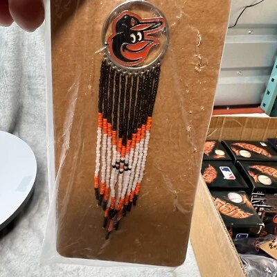 Baltimore Orioles Necklace 18" Dream Catcher Style Pendant MLB Official Merch - Image 1 of 3