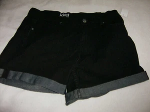 Ladies Denim Shorts Size 14 Black R 1893 New - Picture 1 of 2