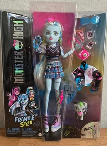 Monster High - Frankie Stein 11"Doll + Watzie Pet Dog (HHK53) - NIB - Picture 1 of 4