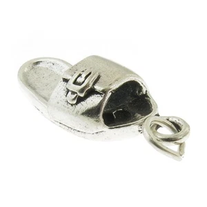 925 Sterling Silver Sandal Charm Made in USA - Picture 1 of 2