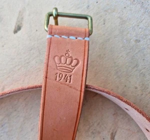 Sling m/94 for Swedish Mauser carbine, 1941 and early crown stamped. - Picture 1 of 2