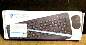 V7 Wireless Desktop Keyboard and Mouse CKW300US ✅❤️✅❤️️ New! Sealed Inside! - Picture 1 of 3