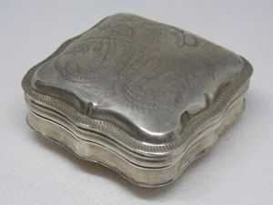 19-27-5 große Deckeldose Pfefferminzdose Box Niederlande 1864 Silber Silver 833 - Bild 1 von 12