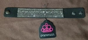 Bracciale Really Rock Band Paparazzi Nero Urban 7-1/2"-8-1/2" - Foto 1 di 6