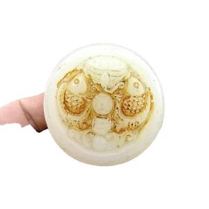 China, old jade,Hongshan culture,hetian jade,jade ,White jade,carp,pendant A038 - Picture 1 of 6