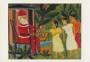 Postcard Theard Aladin "Santa Claus" 1991 Haitian Folk Art MINT Unused - Picture 1 of 1
