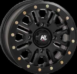 HL23 Wheel Matte Black 14x7 4/137 5+2 +38mm Can-Am Maverick X3 Max RR 4x4 22 - Picture 1 of 3