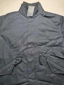 FRED PERRY Herren Gr. XL doppellagiger Swallowtail Parka Trainingsjacke (NEU) blau - Bild 1 von 24