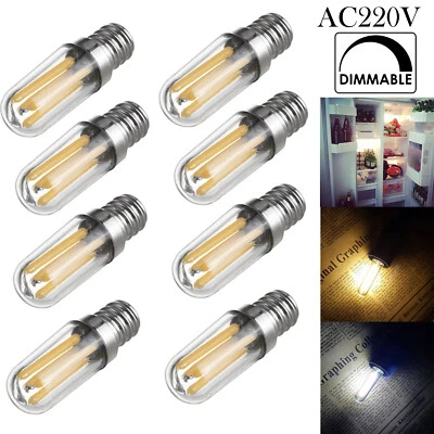 E14 E12 Led Refrigerator Bulb Fridge Dimmable Bulbs Light Filament Lamp 220v Cob - Image 1 of 4