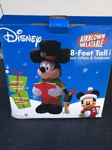 $325 Gemmy Disney 8’ Airblown Christmas Caroling Mickey Mouse Lighted Inflatable - Picture 1 of 7