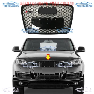 Front Bumper Radiator Vent Mesh Grille Grill Gloss Black For Audi Q7 2005-2015 Foto 1 de 4
