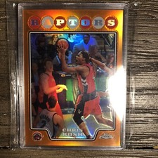 2008-09 TOPPS CHROME CHRIS BOSH ORANGE REFRACTOR RC 56/499 #134 HOT GRADE READY