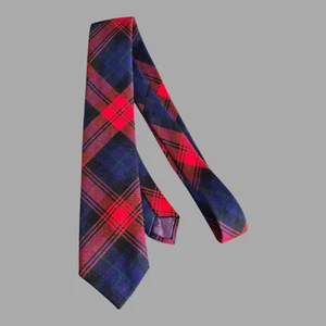 Auténtica corbata escocesa de lana MACLACHLAN clan tartán a cuadros roja azul verde - Imagen 1 de 6