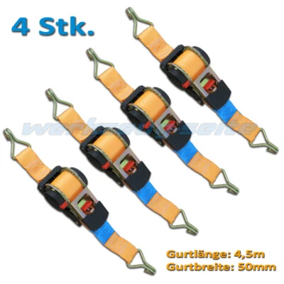 Qteck-TESTOS-Spanngurt-Auto-Zurrgurt-Automatisch-Aufrollend-4,5m/50mm-Werkstatt - Bild 1 von 4