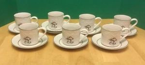 GEI Snowman Cups W/White Embossed Holly Border & Matching Saucer Set - Picture 1 of 6