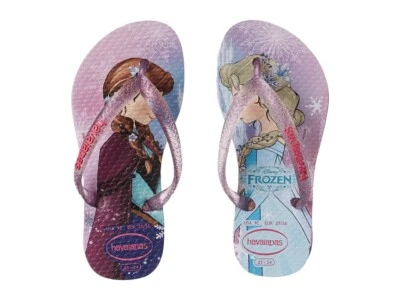 Havaianas Kids - Slim Princess Disney Flip Flops Frozen Lilac Sz 3/4 Youth - Image 1 of 4