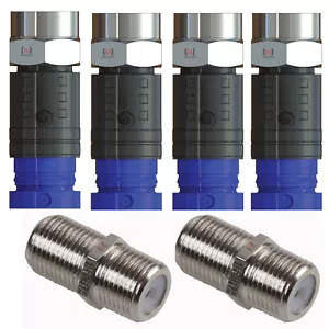 Compression F Connectors Joining Barrels Repair Kit for WF100 CT100 RG6 CABLE - Picture 1 of 5
