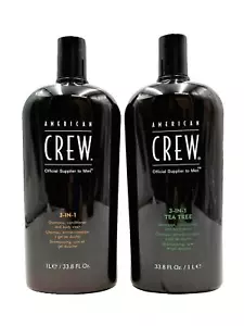 American Crew 3-IN-1 Classic & Tea Tree Shampoo,Conditioner & Body Wash 33.8 oz - Picture 1 of 1