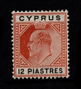 CYPRUS 1904-10 12pi CHESTNUT & BROWN, SG 69, FINE MINT, CAT. £55 - Picture 1 of 2