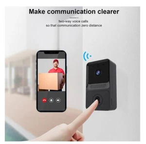 Nachtsicht Wide Angel 1080p 720p Kamera Türklingel Video Funk Ring Doorbell WLAN - Bild 1 von 8