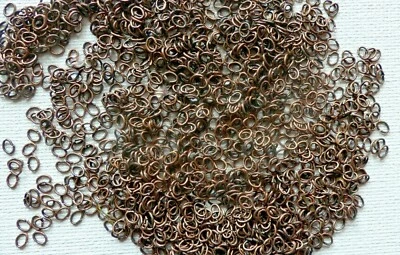 New Oval Antique Copper Plated Jump Rings 2x4mm Lots Of 515 DIY Jewelry Making - Image 1 of 4