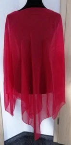 Strand Poncho Tunika Pareo Chiffon " Koralle" "Rot" NEU - Bild 1 von 8