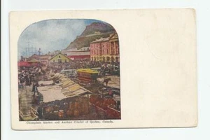 Champlain Market and Ancient Citadel of Quebec Canada Postcard Antique Unused - Picture 1 of 2