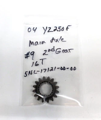 Yamaha YZ250F YZ 250F 2004 01-12 eje principal segunda marcha 16T 5NL-17121-00-00 Foto 1 de 4