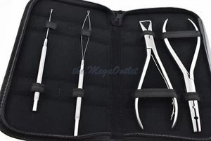 Alicates de montaje y eliminación de micro anillo para extensiones de cabello con bucle y agujas tirantes - Imagen 1 de 7