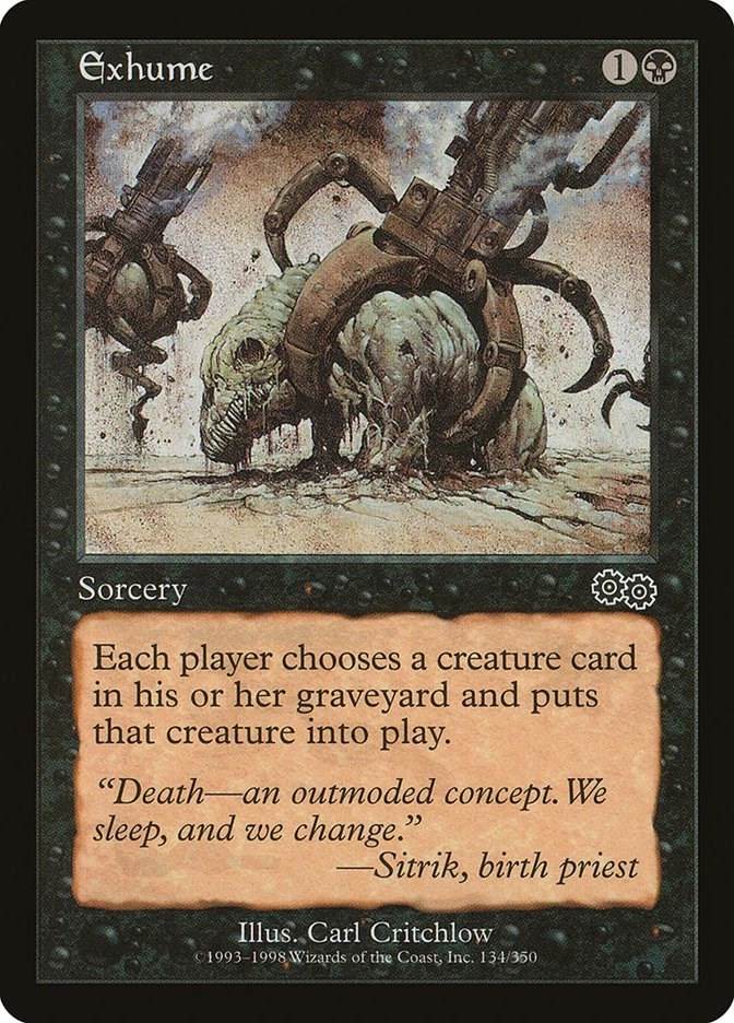 Exhume Urza's Saga Magic The Gathering MTG Card - Image 1 of 1