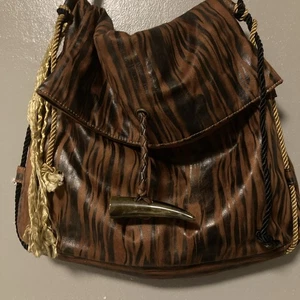 Melie Bianco Bohemian Women’s Vintage Shoulder bag With Antler Horn Rope Beads - Picture 1 of 8