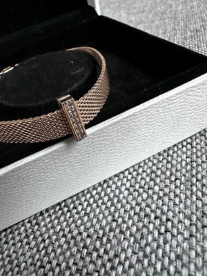 Pandora Roségold Reflexions Mesh Armband 587712 Charme mit zirkonia  - Bild 1 von 4