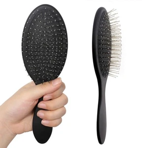 Anti-Static Hair Brush Oval, Stainless-Steel Bristles Detangler for Wigs & Ha... - Bild 1 von 6