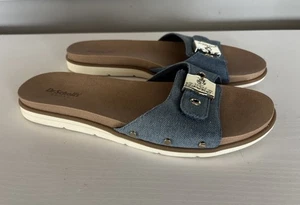 Dr. Scholls schöne kultige Damen-Pantolette Sandale blau Größe 8,5 - Bild 1 von 7