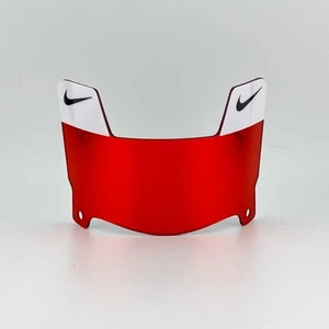 Blanco/Negro Nike - Rojo Cromo Mini Casco de Fútbol Visera con Clips Rojos - Imagen 1 de 2