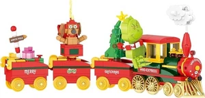 Dr. Seuss The Grinch Express Train Set di mattoni da costruzione - 527 pezzi, Max & Tree! - Foto 1 di 6