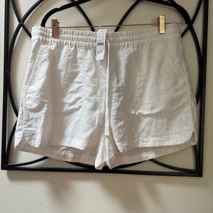J. Crew cremefarbene Leinenshorts mit hoher Taille Größe Medium - Bild 1 von 8