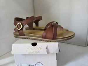 Blowfish Malibu Women's Monti Ankle Strap Sandals Flat Size 11 New with Box BRN - Picture 1 of 10
