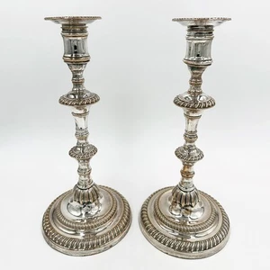 SELTENES PAAR 10" KERZENLEUCHTER FRÜHE PERIODE ALT SHEFFIELD TELLER GEORGE III um 1770 - Bild 1 von 18