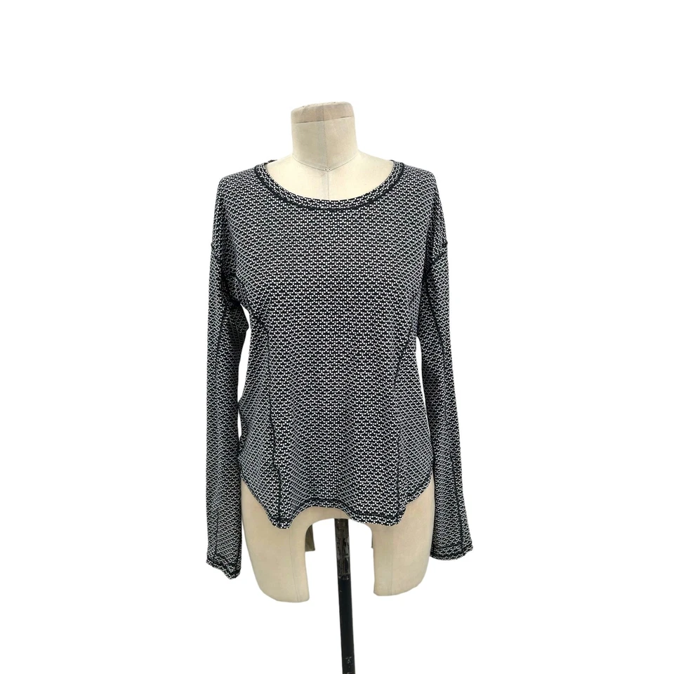 Lululemon On Pace Long Sleeve Monochromic Black Size 10 - Image 1 of 4