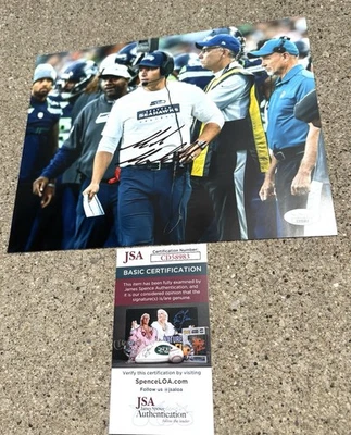 MIKE MACDONALD Seahawks SIGNED 8X10 Photo JSA COA SEATTLE C - Image 1 of 2