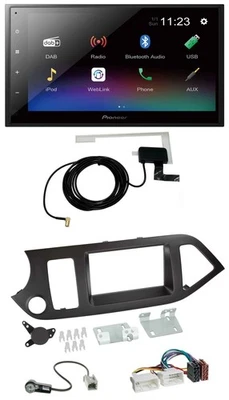 Pioneer DAB MP3 Bluetooth 2DIN USB Autoradio für Kia Picanto ab 11 ohne Start-St - Bild 1 von 4