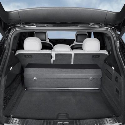 Car Trunk Organizer with Lid and Handle, Sturdy Leather Trunk Storage Container - Image 1 of 4