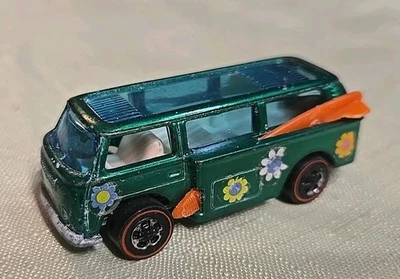 Volkswagen Beach Bomb Aqua Hot Wheels 1969 Redline Mattel Vintage RL Foto 1 de 4